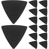 Milisten 20 pcs Triangle Guitar Picks Acoustic Guitar Pick Set with Anti-Slip Grip 3 Thickness Gauges Abs Material Folk Accessories for Comfortable Playing and Warm Tone