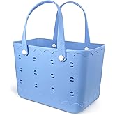 LiAYiD Rubber Beach Tote Bag Waterproof Tip-Proof Outdoor Tote Bag for the Beach Boat Pool Sports