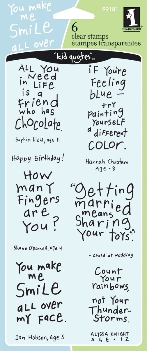 Inkadinkado 99181 Clear Stamps, Multi-Colour, 4 x 8-Inch