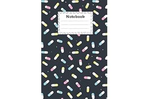 Notebook : pharmacy technician with different Pills color full on black background: Beautiful Pharmacy technician with different Pills color full for ... much more ( size 6x9 inches college ruled )