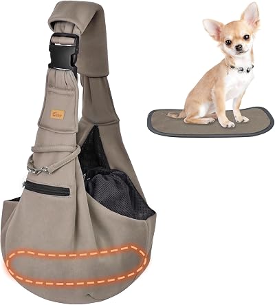 CUBY Puppy Carrier Adjustable Reversible Sling for Small Medium Dogs