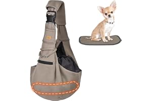 Cuby Dog Cat Sling Carrier Hands Free Reversible Pet Papoose Bag Soft Pouch Tote Purse Carrier for Puppy, Small Dogs Cats Out