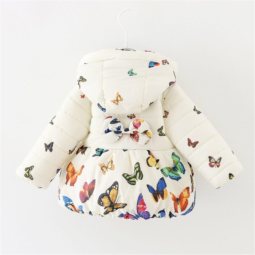 Baby Girls Winter Autumn Cotton Warm Butterfly Jacket Coat: Clothing