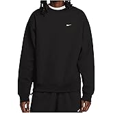 Nike Men's Sportswear Club Fleece Crew Neck Sweatshirt (US, Alpha, Small, Regular, Regular, Black/White)