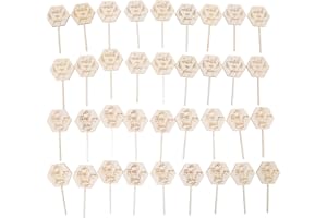 36pcs Watch Me Grow Succulent Tags, Wooden Plants Labels Grow Plant Markers Hexagonal Succulent Labels Flower Pot Decoration 