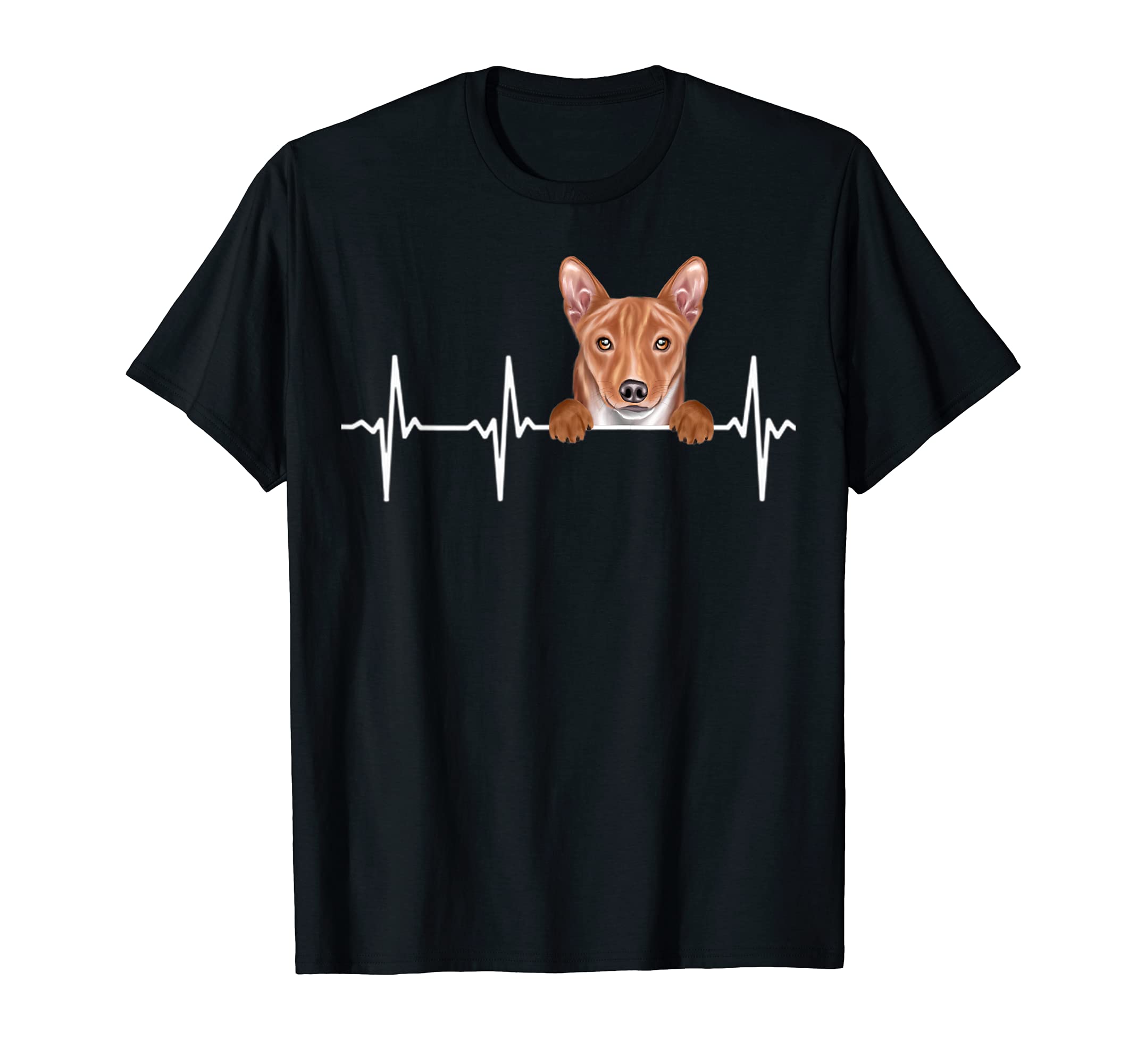 Funny Dog Heartbeat For Basenji Lovers T-Shirt