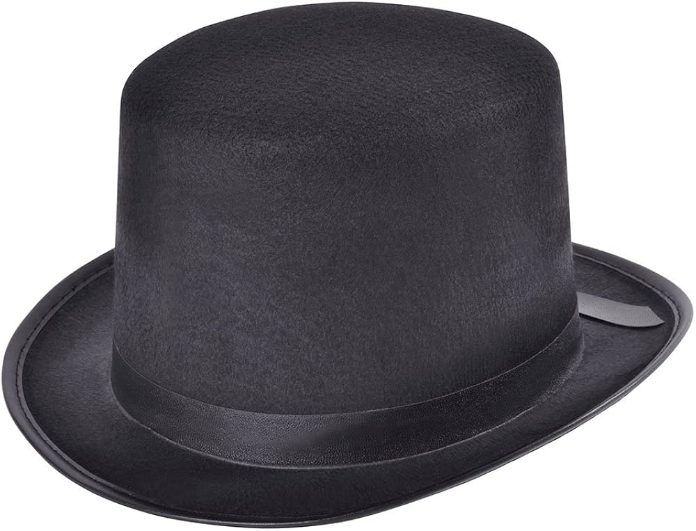 Victorian Gents Top Hat - Accessory Halloween, Black