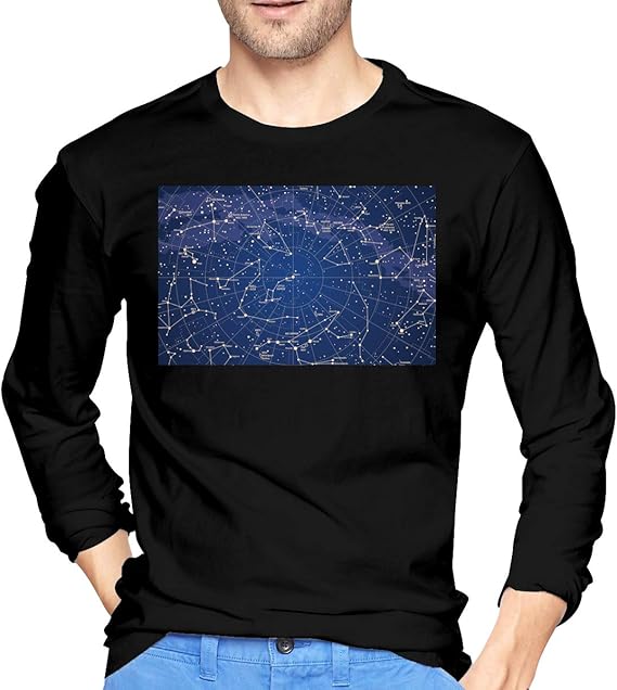Amazon Co Jp 12星座 宇宙柄 メンズ長袖ラウンドネックtシャツシャツ メンズ カットソー 綿手 ゆったり 涼しい おしゃれ 無地 カジュアル おおきいサイズ As Shown 服 ファッション小物