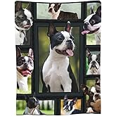 Cute Boston Terrier Dog Black Lovely Dog Printed Ultra-Soft Throw Blanket Home Decorative Blanket for Living Room Bed Sofa