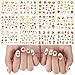 48 Sheets (1460 Pieces) Thanksgiving Nail Decal Stickers Fall Autumn Nail Art Stickers Maple Leaves Pumpkin Nail Stickers 3D Self-Adhesive NAI Tip Decal for Nail DIY Decoration