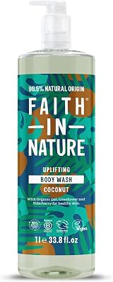 Faith In Nature Coconut Body Wash 1L Hydrating Vegan No SLS Parabens
