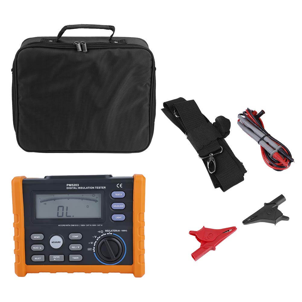 Insulation Resistance Tester MS5203 Digital and Analog Display 50-1000V Insulation Resistance Tester MeterTesters and Detectors