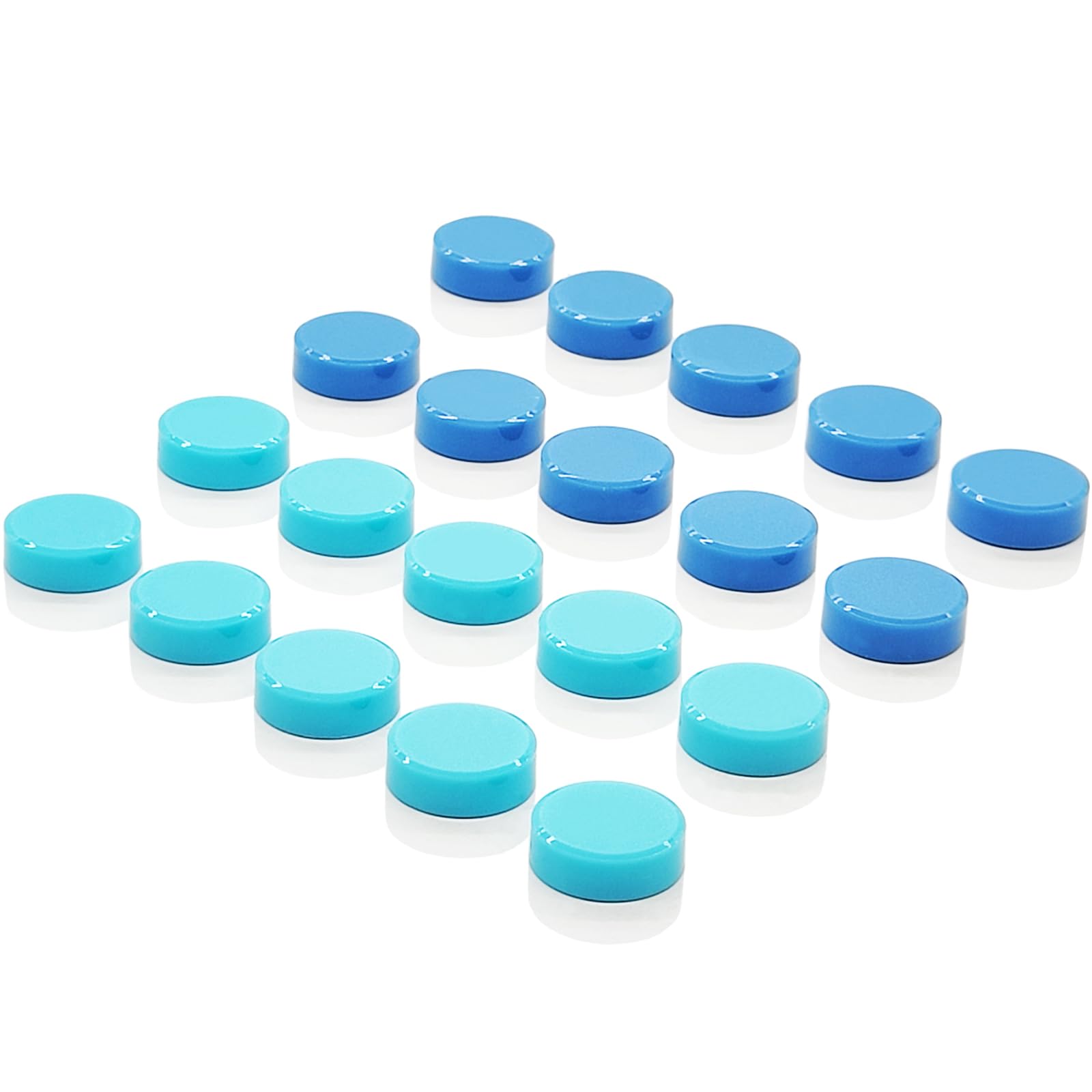 ZDZBLX Fridge Magnets, 20 PCS Strong Mini Magnet, Heavy Duty Craft Magnets, Blue Round Cute Magnet for Fridge, Whiteboard, Notice Board, Crafts - Small Magnets for Adults, Office, Home, Classroom