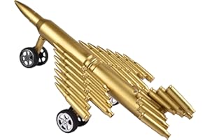 ingpro Bullet Shell Casing Shaped Fighter Aircraft Model, Army Gift for Men, Home,Office Desktop Decorations (Heavy Fighter)