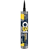 OB1 Universal Caulk Sealant &amp; Adhesive Black 10.1oz - 1 Cartridge | Professional Grade Premium All-in-One Advanced Hybrid 3-in1 - Water Resistant Internal &amp; External