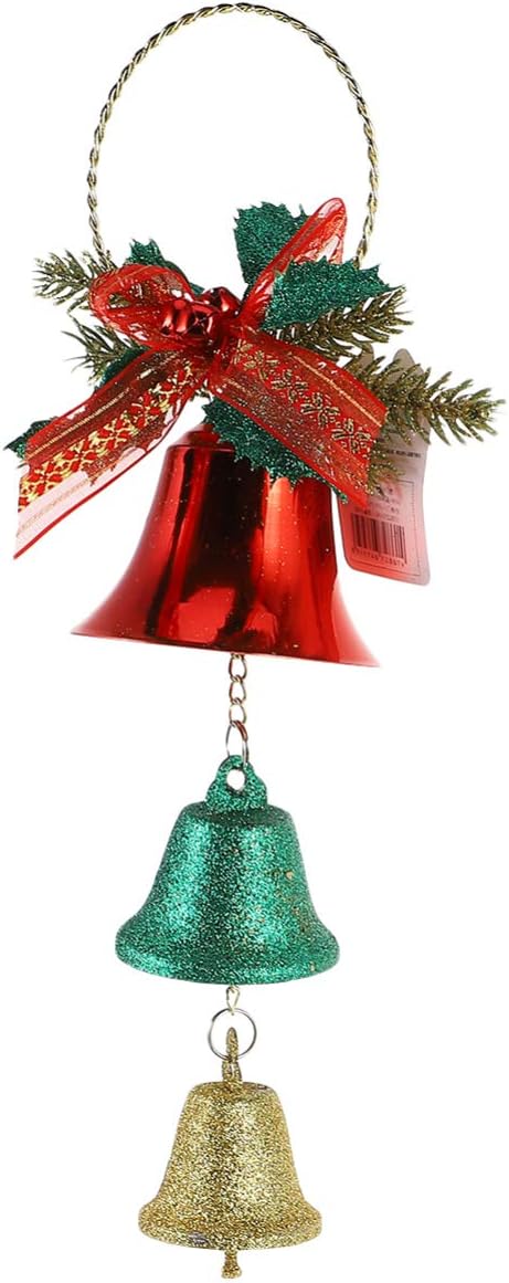 Amazon Co Jp Exceart クリスマスベルぶら下げ飾りぶら下げベルクリスマスツリーぶら下げペンダント 緑赤 ホーム キッチン