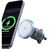 UGREEN Qi2.2 25W MagSafe Car Mount Charger, Qi2.2-Certified Magnetic Wireless Car Charger, Air Vent Magnetic Car Phone Holder