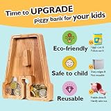 SummiDate Wooden Letter Money Box Personalised Piggy Bank 9in view 5
