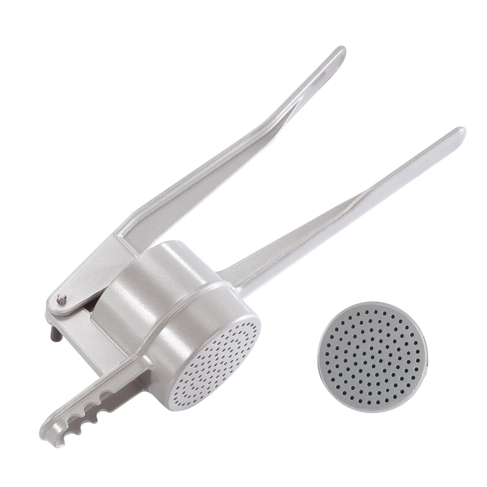 Westmark Spaetzle/Potato Press, With Round Holes, Die-Cast Aluminium, Length: 41 cm, Spätzlepress, Silver, 61102230