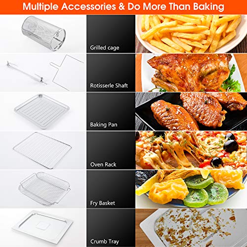 KPX Air Fryer Toaster Oven,20 Quart 10in1 Convection Oven Combo