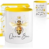 Queen Bee Coffee Mug Gifts for Women bees Lovers, Bee-humble bee Kind mug, Beekeeper Farmer Mugs Gift for Mom, Birthday Christmas Mother 's Day mugs gifts for woman Friendship Wife Girlfriend BFF-58
