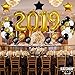 KATCHON 031 2019 Decorations-Large Size, Gold, Black and White Latex Graduation Balloons