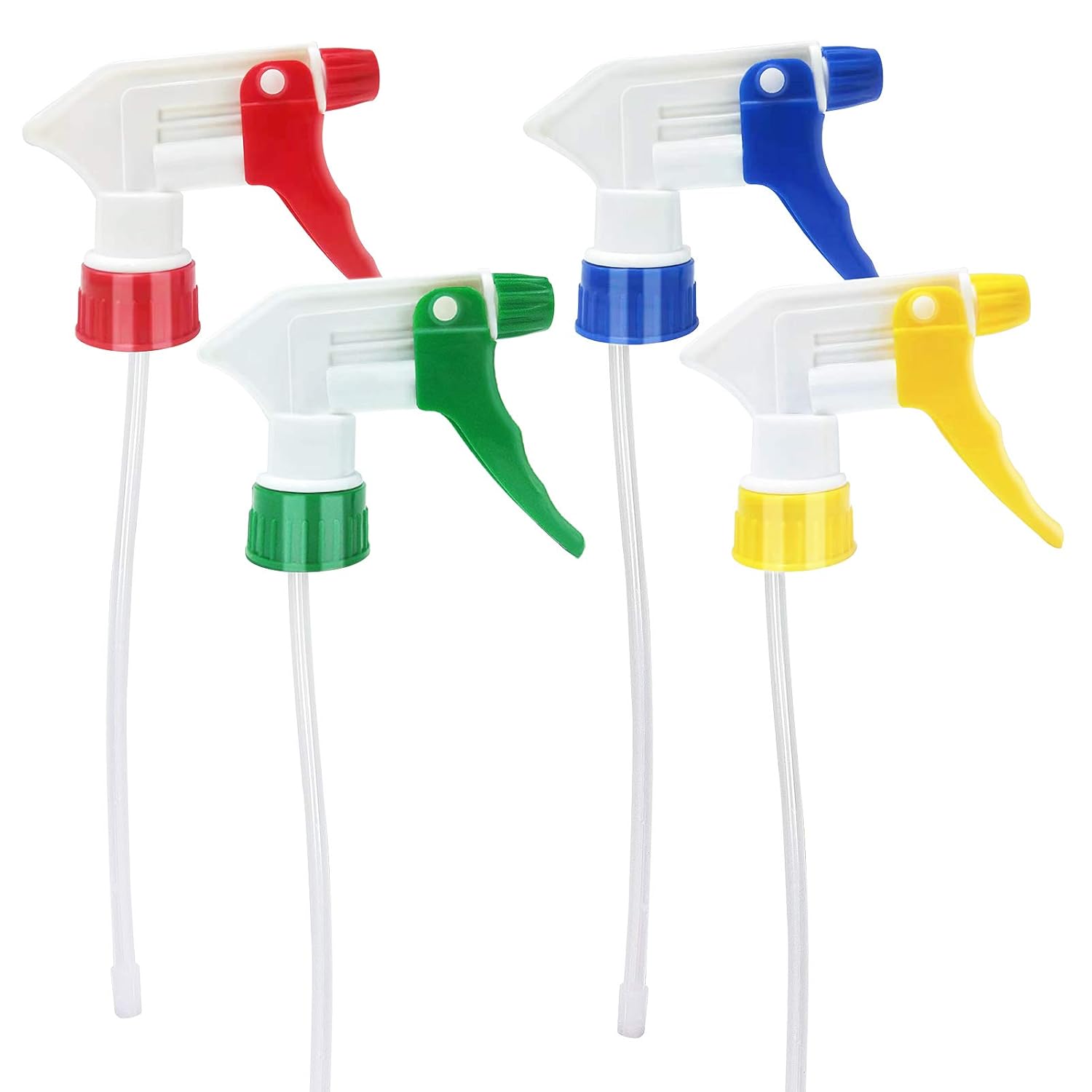 Plastic Spray Bottle Nozzle Heavy Duty Spraying Bottle Replacement Part Leak Proof Mist Water Bottle Spray Nozzle for Chemical Cleaning Solutions All-Purpose Adjustable Head Sprayer 4PCS: Industrial & Scientific