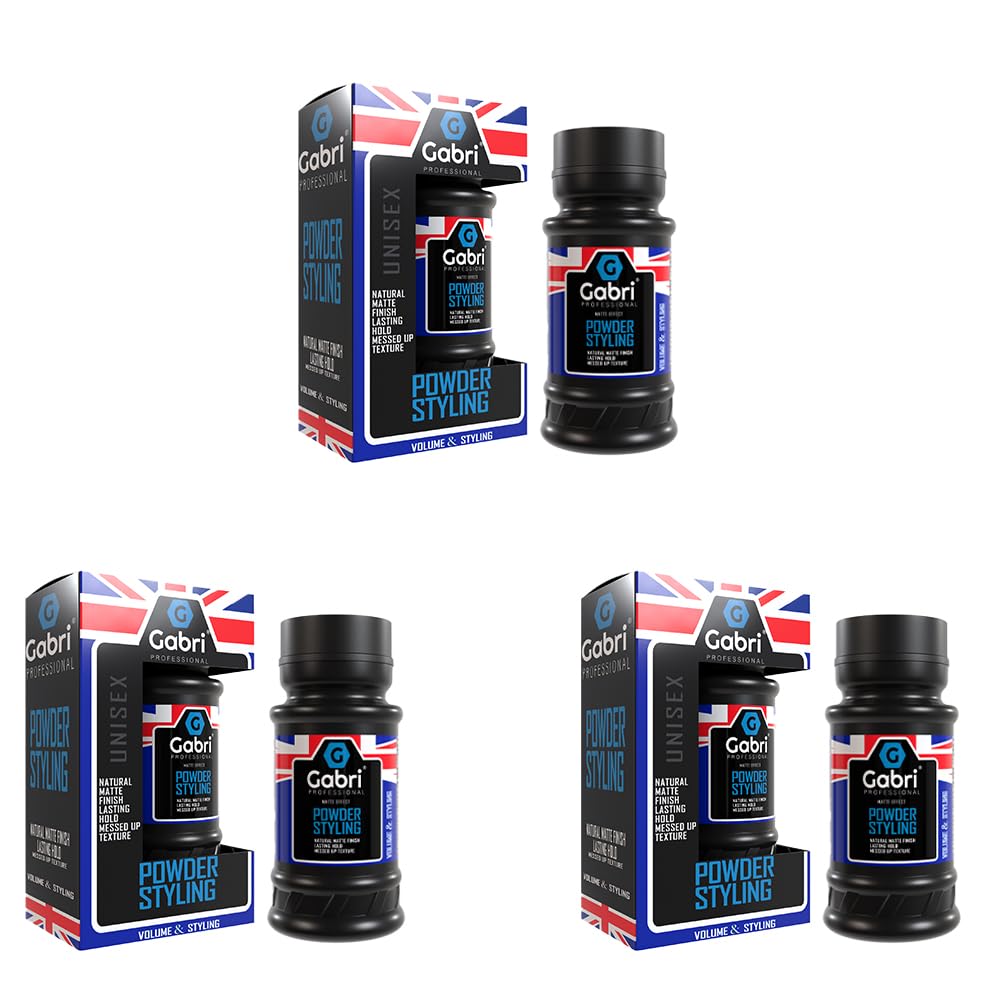 Gabri Texture Powder 21g (Pack of 3), Hair Styling Powder, Hair Powder Men, Volumizing & Flexible Hold Texturizing Dust Volume Styling