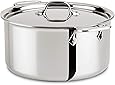 All-Clad 4508 Stainless Steel Tri-Ply Bonded Dishwasher Safe Stockpot with Lid / Cookware, Silver