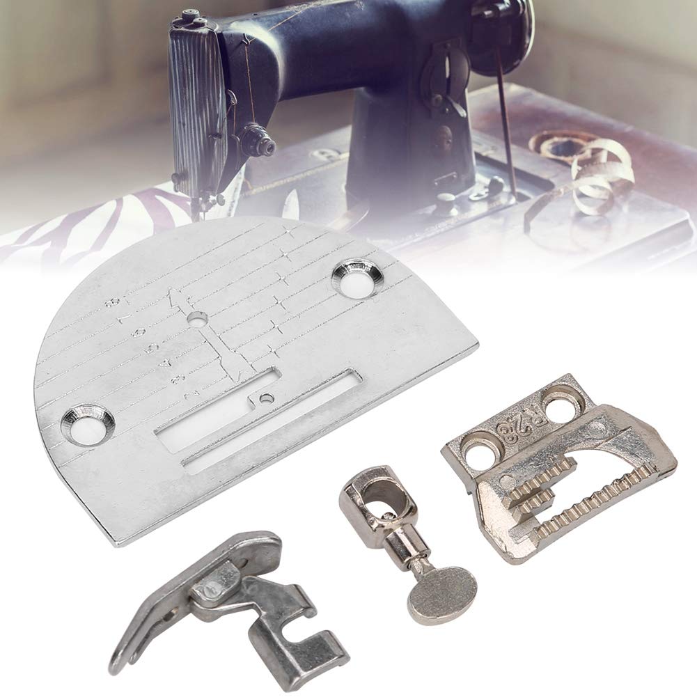 Universal Sewing Machine Replacement Parts Kit for Vintage Machines - Includes Needle Plate, Presser Feet, Needle Clamp, and Sawing Tooth Spare Parts