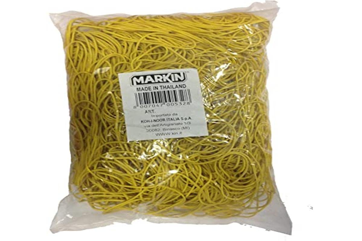 Markin Y525G100X17 Rubber Band - Rubber Bands (Yellow, 1.7 mm, 10 cm, 1 kg)