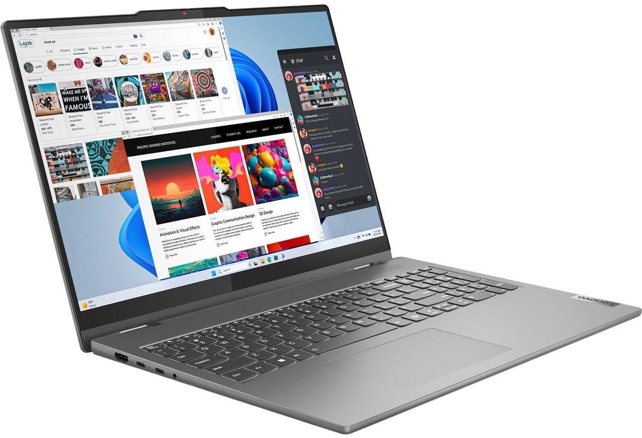 Lenovo IdeaPad 5 2-in-1 with AMD Ryzen 7 8845HS Processor, 16” WUXGA Touchscreen Display, 16GB LPDDR5X RAM, 1TB SSD, Digital Pen, Backlit KYB, FP Reader, and Win 11 Home