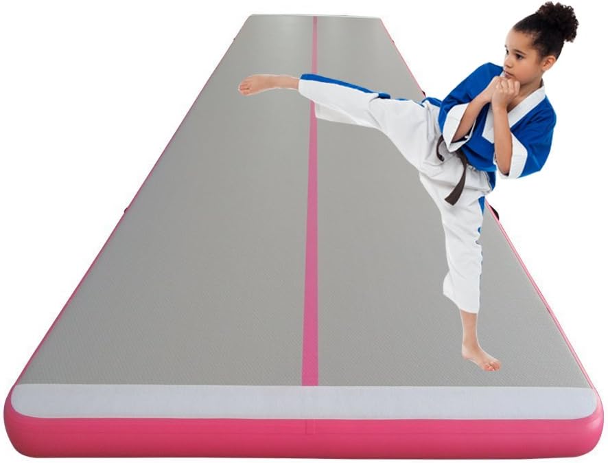 lysunny air floor track mat inflatable tumbling gymnastics DWF air floor 3M 4M 5M 6M 7M 8M 9M 10M 12M 15M length 10CM 20CM thickness for home with electric pump