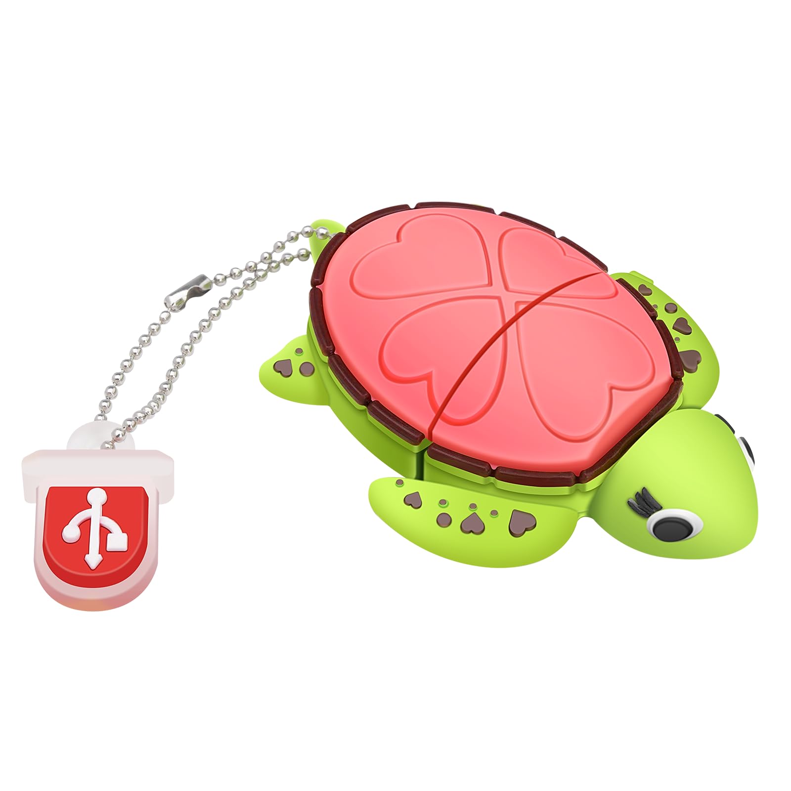 BorlterClamp 32GB USB Flash Drive Cute Pink Sea Turtle Shaped Memory Stick External USB Data Storage Thumb Drives