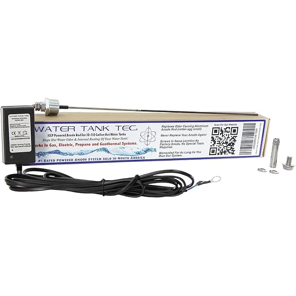 Industrial Grade Powered Anode. Replaces Odor Causing Factory Anode. 20+  Year Lifespan On Anode. For Home 10 To 110 Gallon Water Tanks. - Amazon.com