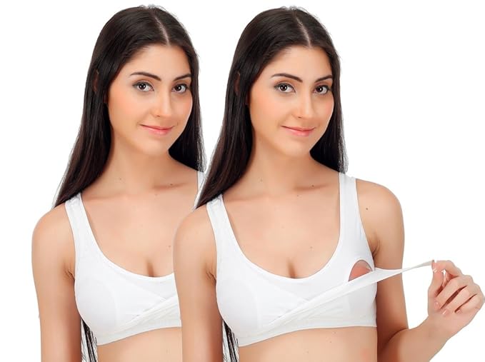 Non-Wired Nursing Bra (Pack of 2) (Po3-BR0207_White_34B)