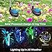 TRODEEM Solar Lights Outdoor [4 Pack, RGB 7-Color Changing] Solar Powered Decorative Garden Stakes Waterproof Acrylic LED Bubble Lighting for Garden Patio Backyard Pathway Pool Lawn Decor