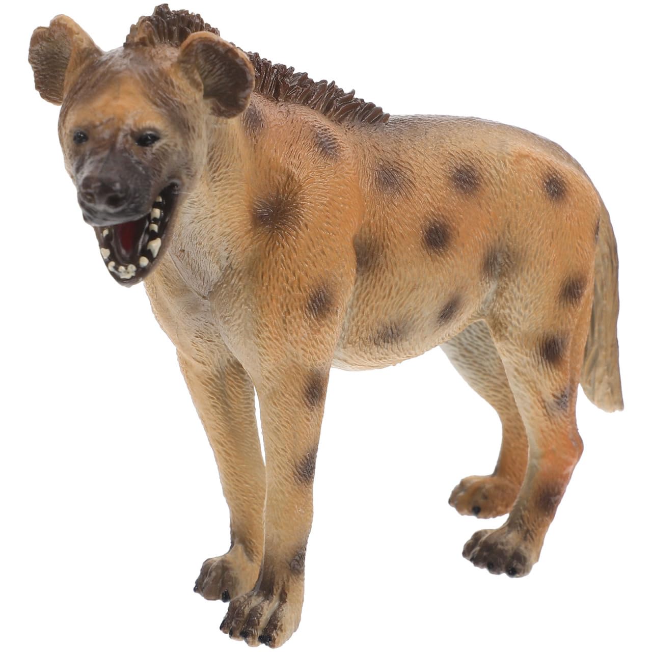 African Hyena Model by Brand Name Realistic 4.3 Inch Plastic Hyena Toy Figure for Kids Wildlife Cognitive Play Home Decor and Party Decoration