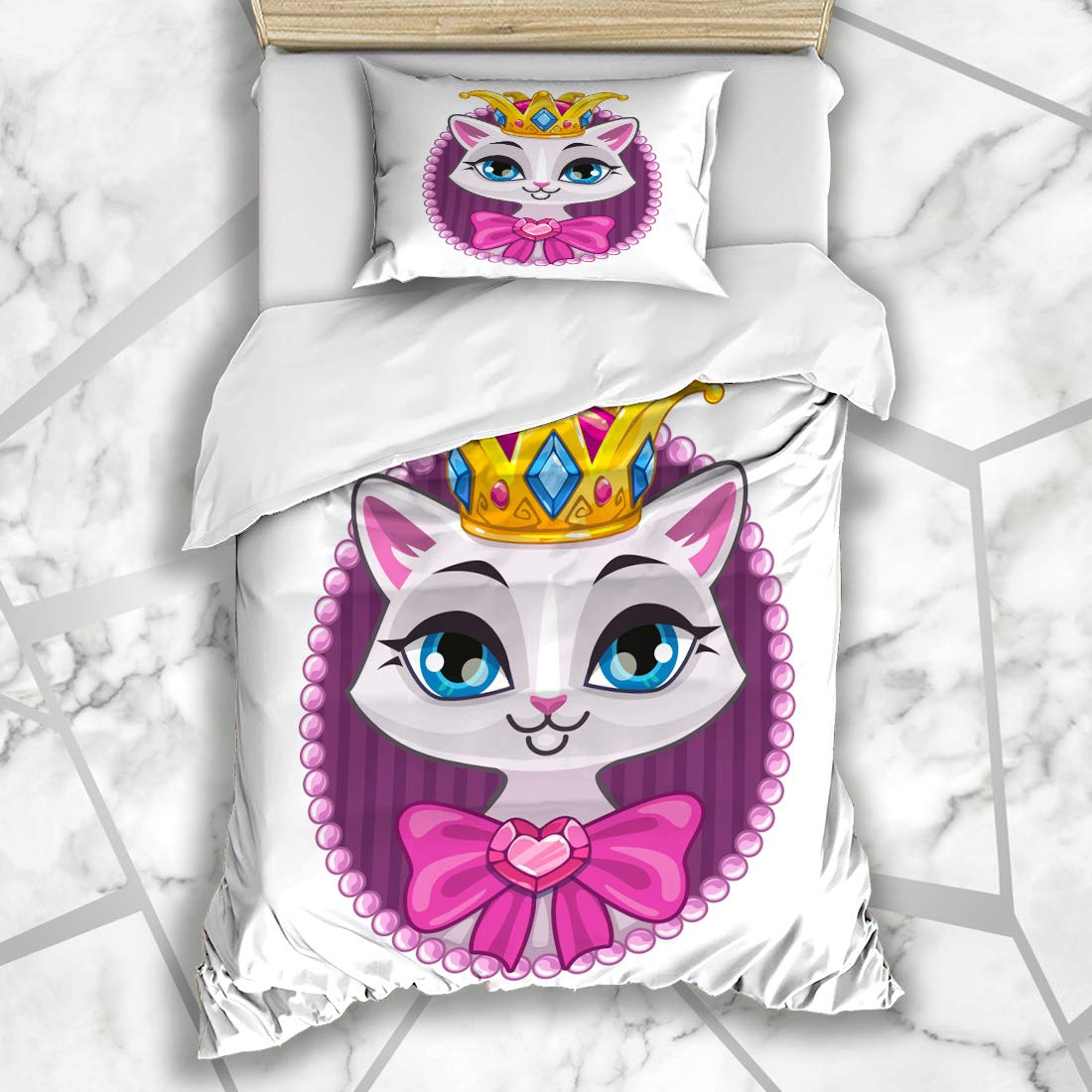 Amazon Com Ahawoso Duvet Cover Sets Twin 68x86 Love Pink