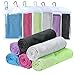 Cooling Towel [6 Pack] Microfiber Towel Fast Drying - Super Absorbent - Ultra Compact Cooling Towel Sports, Workout, Fitness, Gym, Yoga, Pilates, Travel, Camping & More