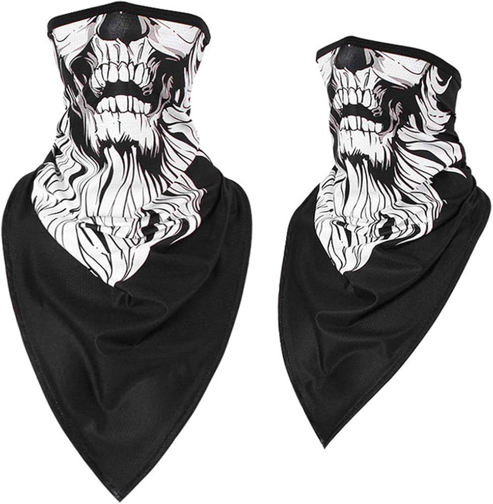 Balaclava Face Mask Skull Printing, Multifunctional Bandana