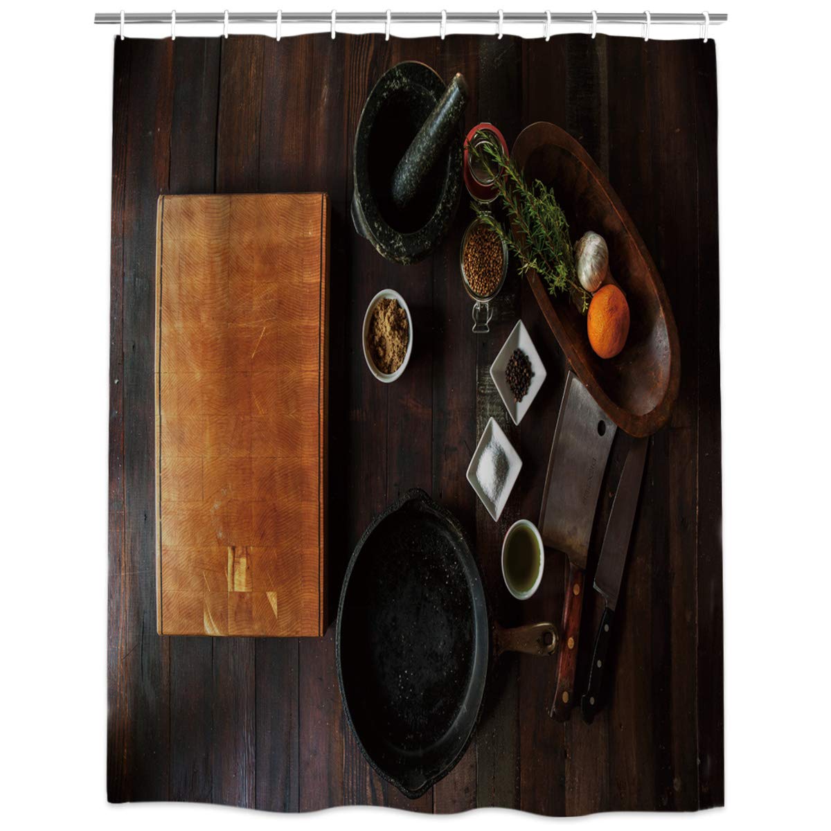 Amazon Com Shower Curtain Bathroom Decor Food Seasoning Making
