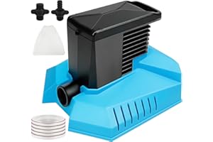 JANZ Automatic Pool Cover Pump Above Ground 1600 GPH Max Flow, Submersible Water Pump with 2 Hose Adapters,16 FT Drainage Hose Kit and Pump Barrier Bag