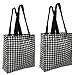 Earthwise Reusable Grocery Shopping Tote Everyday Bag Houndstooth Print Made in the USA (Set of 2) …