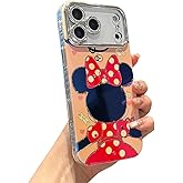 Lastma for iPhone 17 Pro Max Case Bling Camera Lens Protection Glitter Bling Cute Pattern Printed Design Soft Bumper Hard Back Shockproof Protective Case for Girls and Women - Minnie