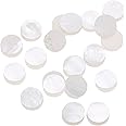 Musiclily Pro 6mm Natural Mother of Pearl Guitar Fretboard Inlay Dots, White Pearl (Set of 20)