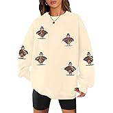 JINTING Thanksgiving Sweatshirt for Women Sequin Turkey Graphic Sweater Causal Holiday Pullover Long Sleeve Fall Tops