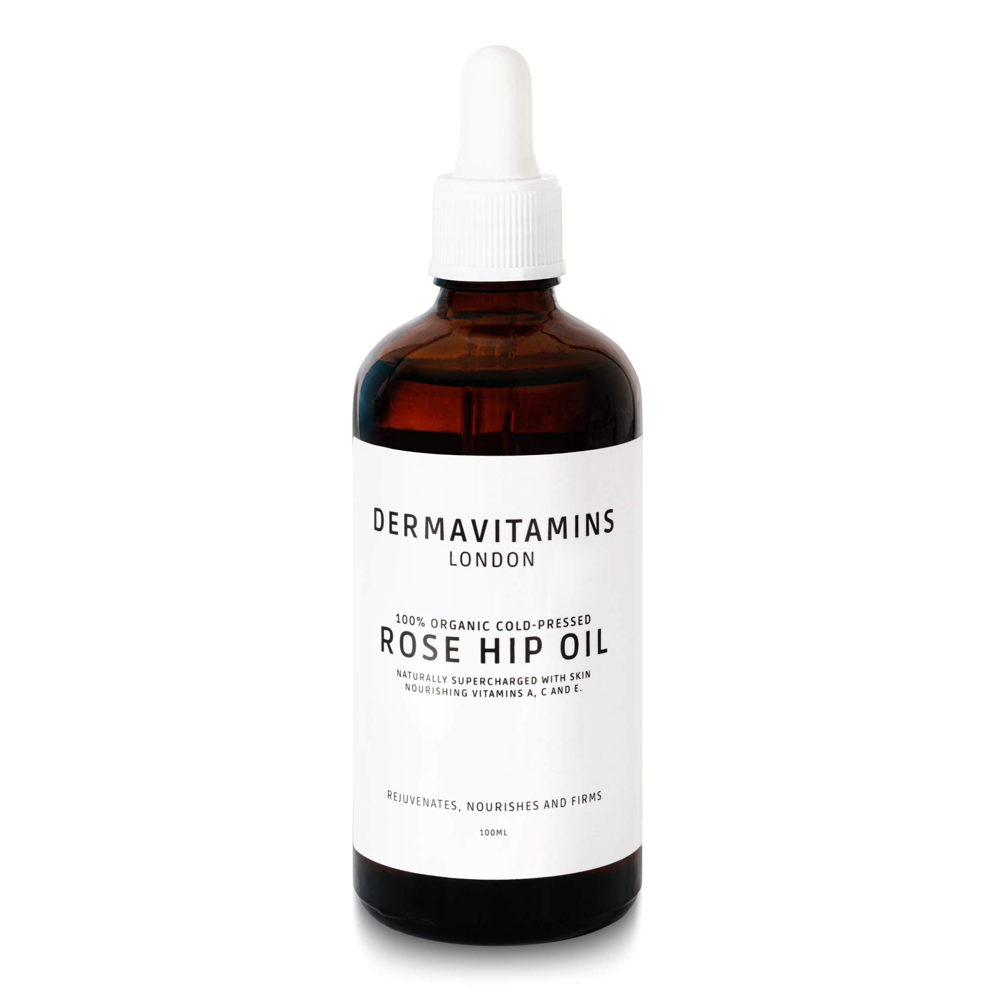 DermaVitamins 100% Organic Cold-Pressed Rose Hip Oil (100ml)