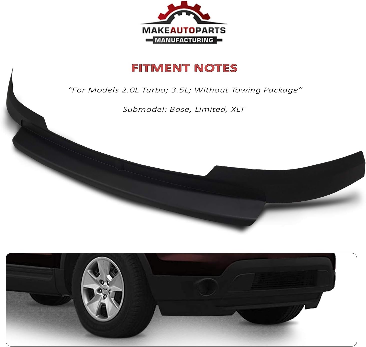 Make Auto Parts Manufacturing Front Lower Bumper Valance Textured Gray For Ford Explorer 2011 2012 2013 2014 2015 Without Towing Pkg Fo1095239 Bumpers Exterior Accessories Diagenics Com