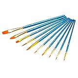 EIALA 10 PCS Round Pointed Tip Nylon Hair Paint